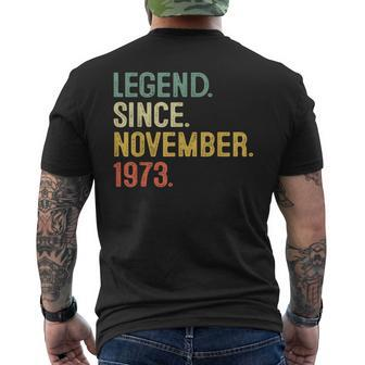 50 Years Old 50Th Birthday Legend Since November 1973 Men's T-shirt Back Print - Monsterry AU