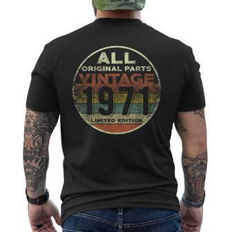 50 Years Old Vintage 1971 Limited Edition 50Th Birthday Men's Back Print T-shirt | Mazezy