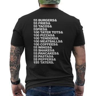 55 Burgers 55 Fries I Think You Should Leave Burgers Funny Gifts Mens Back Print T-shirt | Mazezy UK