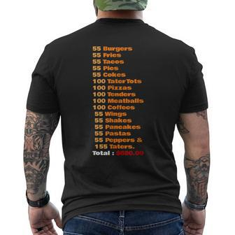 55 Burgers 55 Shakes 55 Fries Think You Should Leave Funny Burgers Funny Gifts Mens Back Print T-shirt | Mazezy CA