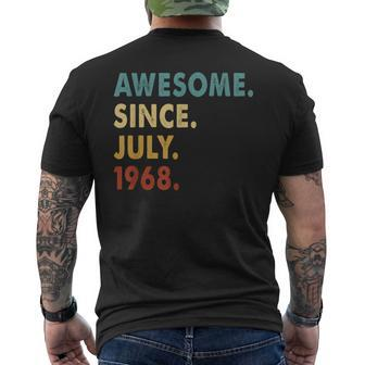 55 Year Old Awesome Since July 1968 55Th Birthday Gift Mens Back Print T-shirt | Mazezy