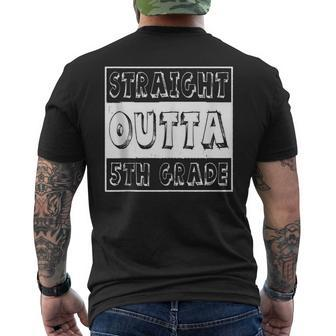 5Th Grade Back To School Straight Outta 5Th Grade Men's Back Print T-shirt | Mazezy