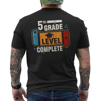 5Th Grade Class Of 2023 Gamer Level Complete Graduation Mens Back Print T-shirt | Mazezy AU