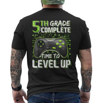 5Th Grade Complete Time To Level Up Happy Last Day Of School Mens Back Print T-shirt | Mazezy