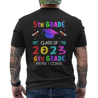 5Th Grade Graduation Class Of 2023 6Th Grade Here I Come Mens Back Print T-shirt | Mazezy