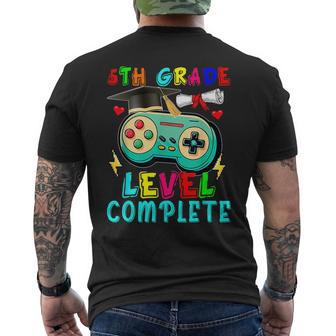 5Th Grade Level Complete Cute Game Controller Gamer Graduate Mens Back Print T-shirt | Mazezy