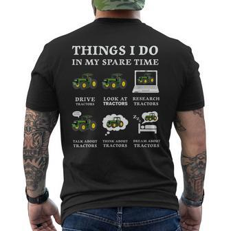6 Things I Do In My Spare Time - Funny Tractor Driver Driver Funny Gifts Mens Back Print T-shirt | Mazezy