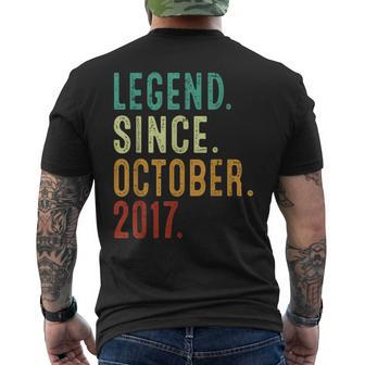 6 Year Old Legend Since October 2017 6Th Birthday Men's T-shirt Back Print - Monsterry UK