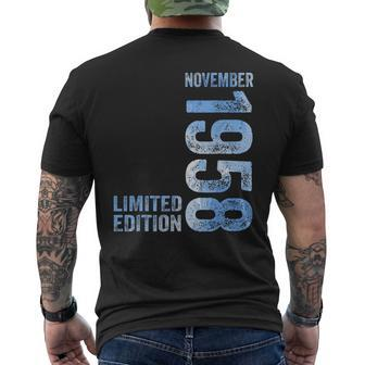 65Th Birthday Man 65Th Years Limited Edition November 1958 Men's T-shirt Back Print | Mazezy