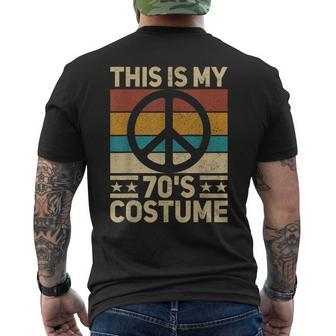 My 70S Costume 70 Style Peace Hippie 70'S Disco 1970S Outfit Men's T-shirt Back Print - Monsterry
