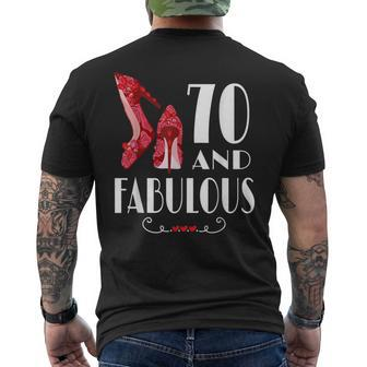70Th Birthday Im 70 And Fabulous Men's T-shirt Back Print | Mazezy