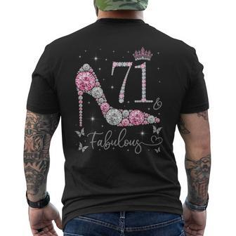 71 & Fabulous 71 Years Old And Fabulous 71St Birthday Men's T-shirt Back Print | Mazezy