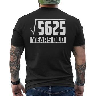 75 Years Old Square Root Funny 75Th Birthday Gift Mens Back Print T-shirt | Mazezy AU