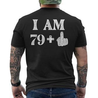 I Am 79 Plus 1 Years Old 80Th Birthday 80 Years Old Bday Men's Back Print T-shirt | Mazezy
