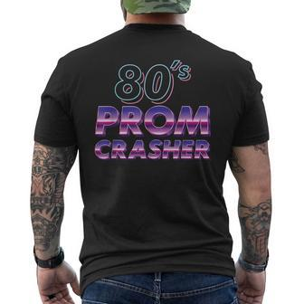 80S Prom Party Crasher Funny Prom Theme Costume Halloween Mens Back Print T-shirt | Mazezy