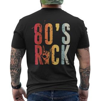 80S Rock Retro Vintage 80S Rock Fan Mens Back Print T-shirt - Seseable