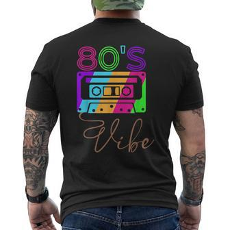 80S Vibe 1980S Fashion Theme Party Outfit Eighties Costume Mens Back Print T-shirt - Seseable
