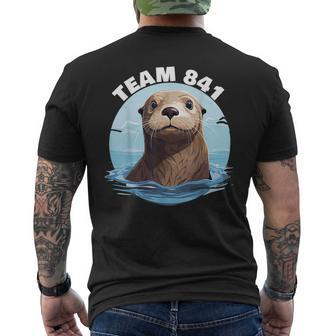 841 Surfing Otter 841 Otter Team 841 California Otter 841 California Gifts And Merchandise Funny Gifts Mens Back Print T-shirt | Mazezy