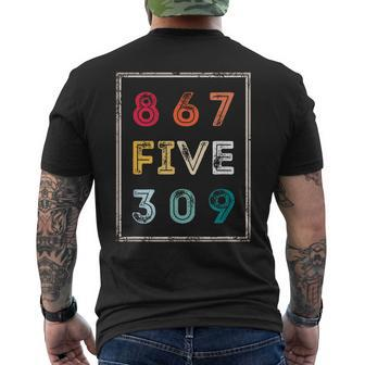 8675309 Nostalgic And Funny 80S & 90S Mens Back Print T-shirt - Monsterry CA