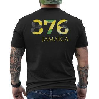 876 Jamaica Area Code 'S Men's T-shirt Back Print | Mazezy