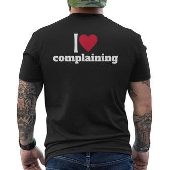 90S Aesthetic I Heart Complaining I Love To Complain Y2k Mens Back Print T-shirt - Seseable