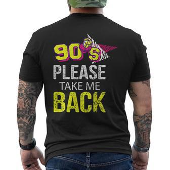 90S Please Take Me Back Unique Vintage Nineties Throwback 90S Vintage Designs Funny Gifts Mens Back Print T-shirt | Mazezy