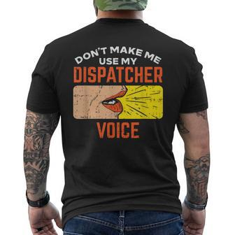911 Dispatcher 911 Dispatcher Gifts 911 Dispatch Mens Back Print T-shirt | Mazezy
