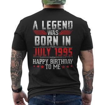 A Legend Was Born In July 1995 Happy Birthday 26 Years To Me Mens Back Print T-shirt | Mazezy