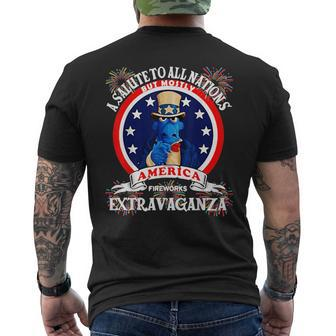 A Salute To All Nations But Mostly America Mens Back Print T-shirt | Mazezy