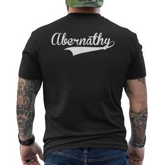 Abernathy Baseball Vintage Retro Font Men's T-shirt Back Print | Mazezy