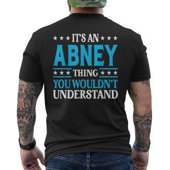 Abney Thing Surname Team Family Last Name Abney Men's T-shirt Back Print | Mazezy