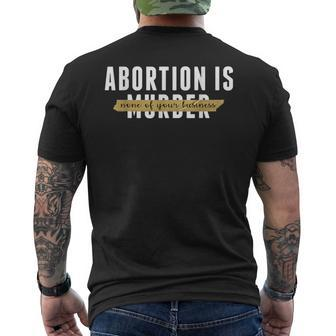 Abortion Is None Of Your Business Abortion Is Healthcare Mens Back Print T-shirt | Mazezy