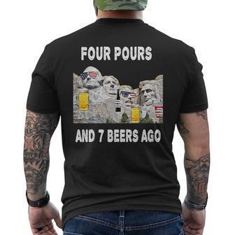 Abraham Abe Drinkin 4Th Of July Usa Ben Drankin Men's T-shirt Back Print | Mazezy