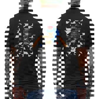 Abraham Lincoln Playing Billiards Funny 4Th Of July Poo Mens Back Print T-shirt | Mazezy