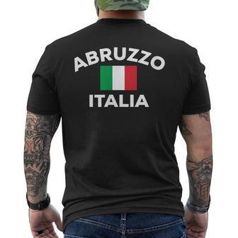 Abruzzo Italian Name Family Reunion Italy Italia Flag Gift Mens Back Print T-shirt | Mazezy