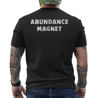 Abundance Magnet Positive Affirmations And Quotes Men's T-shirt Back Print | Mazezy