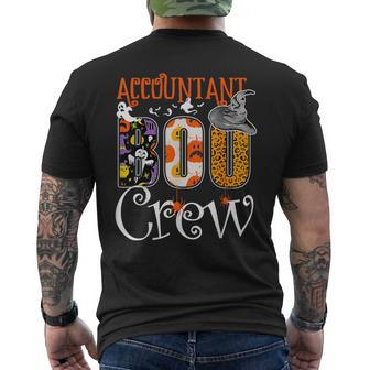 Accountant Boo Crew Cute Ghost Halloween Spooky Season Men's T-shirt Back Print - Monsterry CA