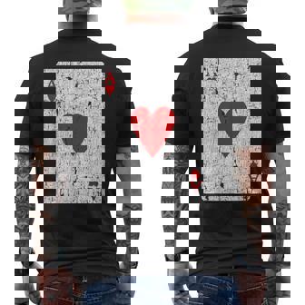 Ace Of Hearts Vintage Playing Card Halloween Costume Halloween Funny Gifts Mens Back Print T-shirt | Mazezy