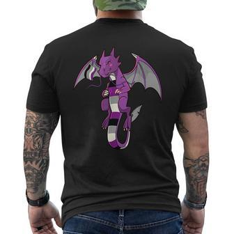 Ace Pride Flag Asexual Dragon Mythical Aroace Lgbt Aromantic Mens Back Print T-shirt | Mazezy