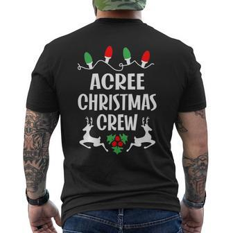 Acree Name Gift Christmas Crew Acree Mens Back Print T-shirt - Seseable