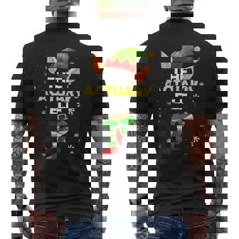 The Actuary Elf Job Xmas Men's Back Print T-shirt | Mazezy