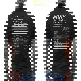 Actuary Nutrition Facts Job Actuarial Science Men's Back Print T-shirt | Mazezy