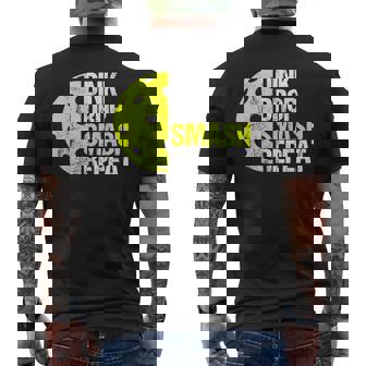 Addicted Pickleball Addict Dad Mens Back Print T-shirt | Mazezy