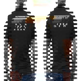 Adin Ca Vintage Evergreen Sunset Eighties Retro Men's T-shirt Back Print | Mazezy