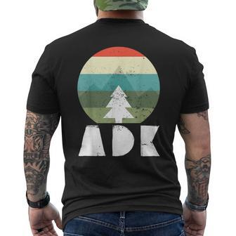 Adirondacks High Peaks Mountains Hiking Outdoor Men's T-shirt Back Print | Mazezy