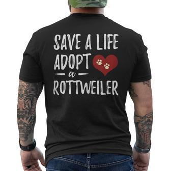 Adopt A Rottweiler Funny Rescue Dog Mens Back Print T-shirt - Monsterry AU