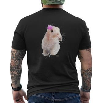 Adorable Rabbit Bunny Cute Drawing Art Illu Mens Back Print T-shirt - Monsterry UK