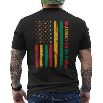 African American History Junenth Flag 1865 Mens Back Print T-shirt - Seseable