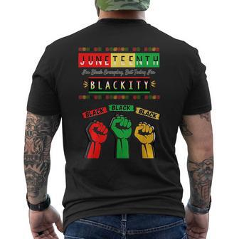 African American June 19Th Celebratory Mens Back Print T-shirt | Mazezy