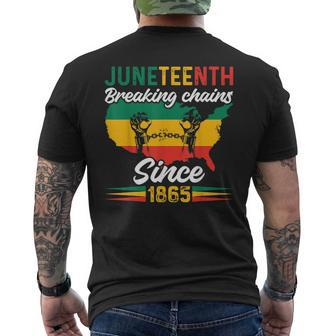 African American Junenth 1865 Mens Back Print T-shirt - Seseable